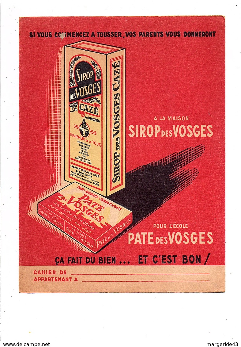 PROTEGE-CAHIER SIROP ET PATE DES VOSGES CAZé - Copertine Di Libri