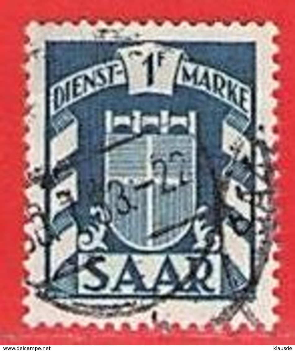 MiNr.35 D O Deutschland Saarland (1945-49) Dienstmarke - Gebraucht