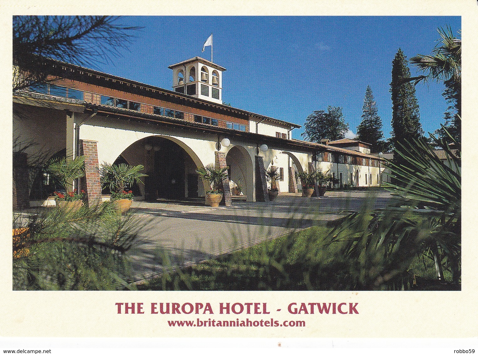 England Sussex Gatwick Europa Hotel Postcard Unused Good Condition - Other & Unclassified