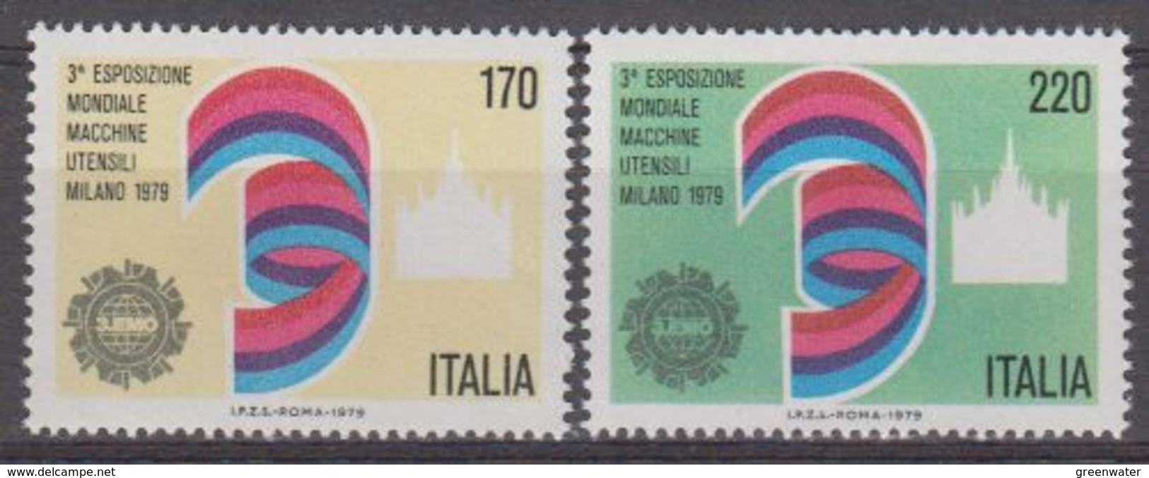Italy 1979  Exp. Mondiale Macchine  Utensili 2v ** Mnh (42488A) - 1971-80: Nieuw/plakker