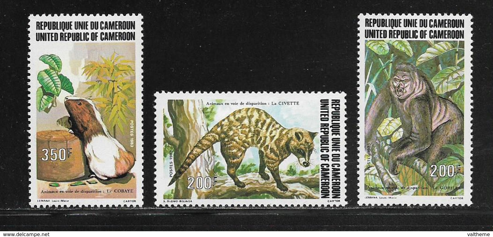 CAMEROUN  ( AFCA - 67 )  1983  N° YVERT ET TELLIER   N° 722/724   N** - Cameroun (1960-...)