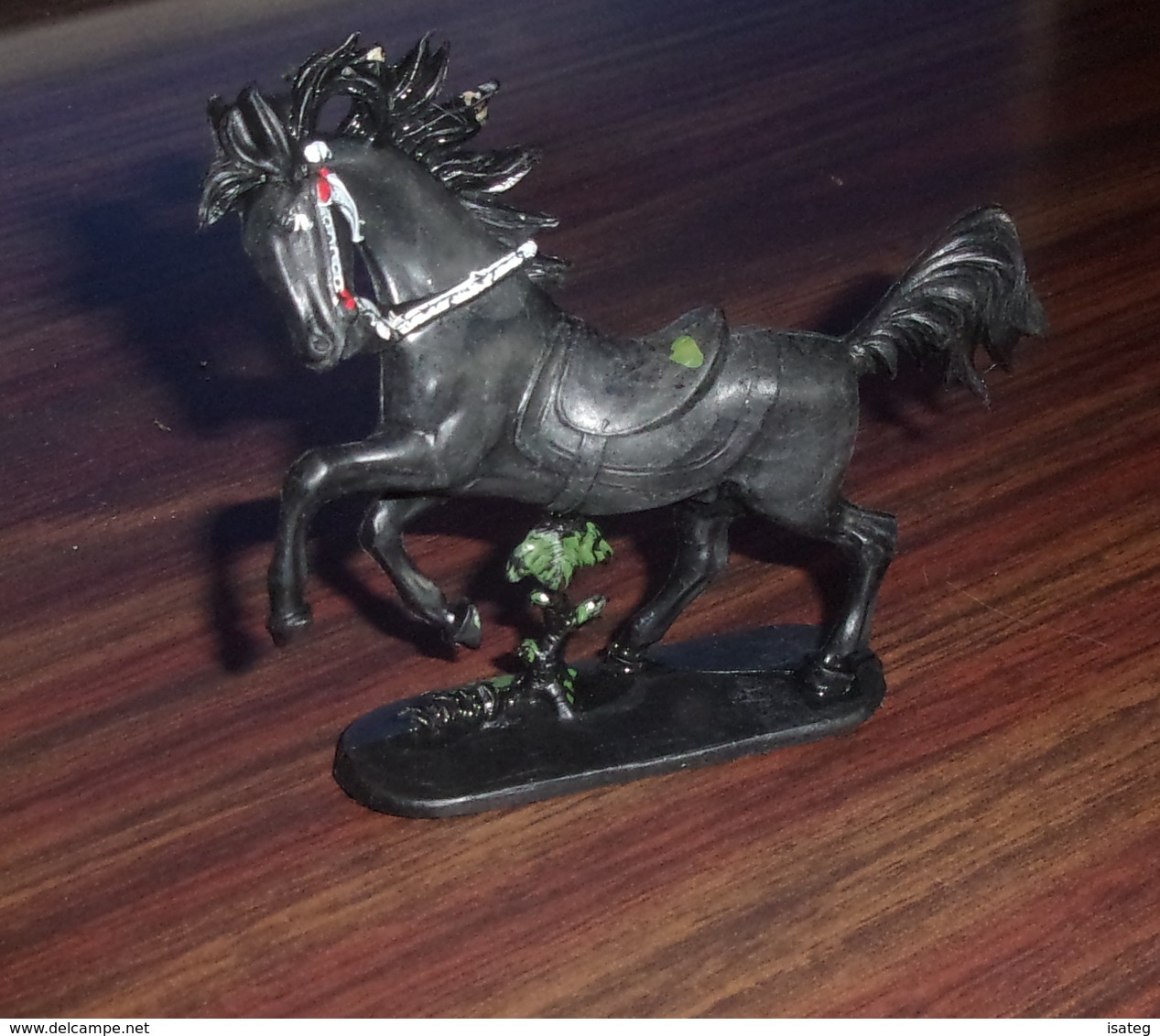 Figurine Plastique Vintage CHEVAL NOIR - W. Germany - Other & Unclassified