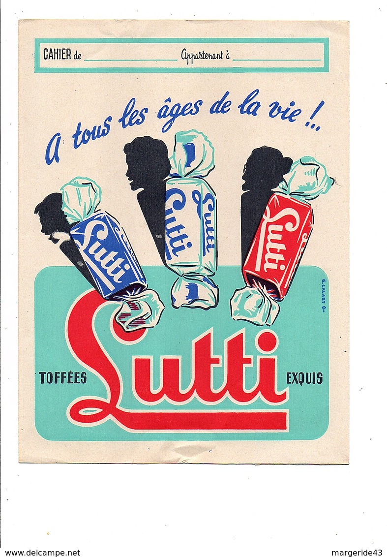 PROTEGE-CAHIER TOFFEES LUTTI - DESSIN DE G. LALART - Book Covers