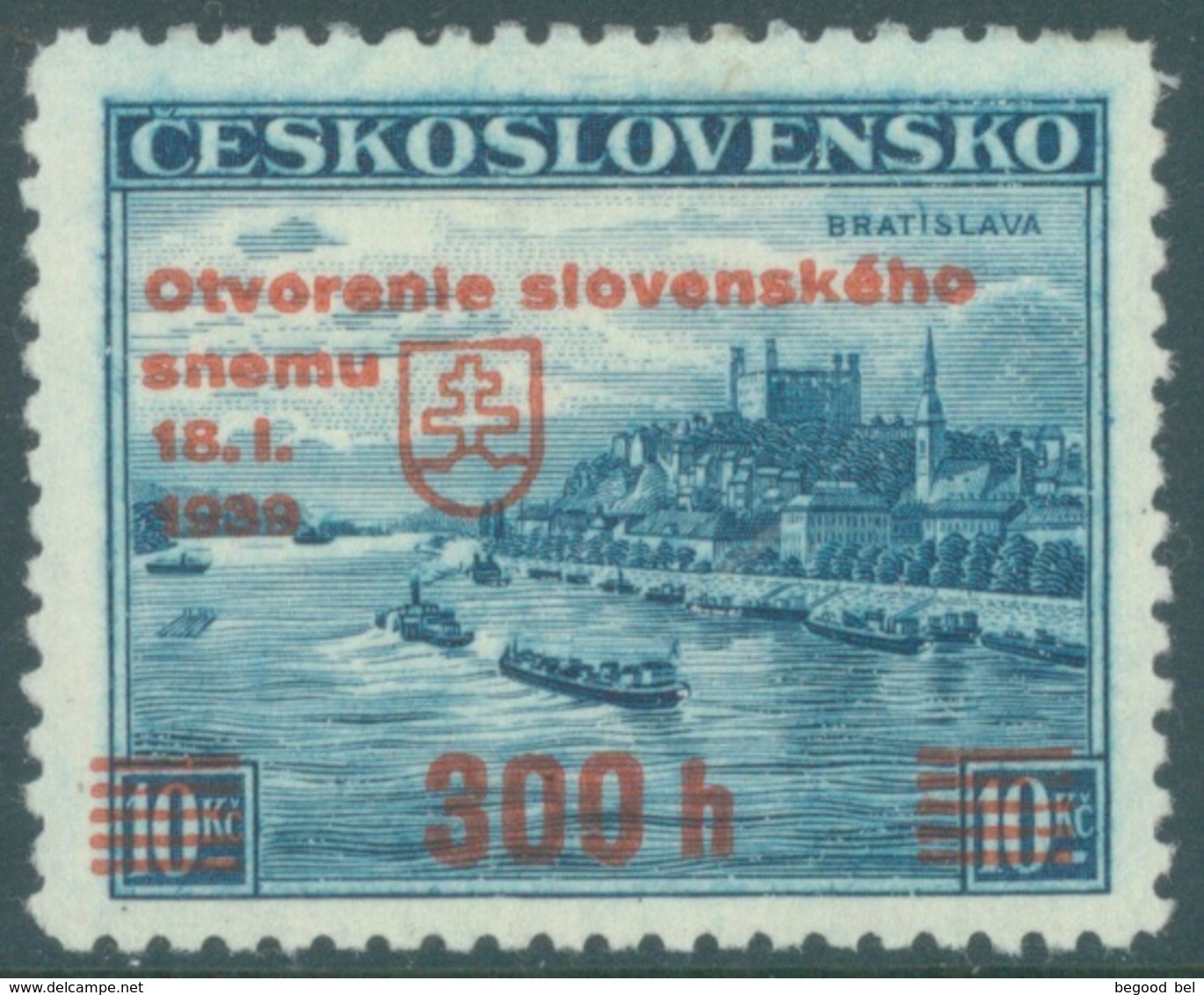 SLOVAQUIE - 1939 - MVLH/* - OVERPRINT - Yv 35A - Lot 19425 - Neufs