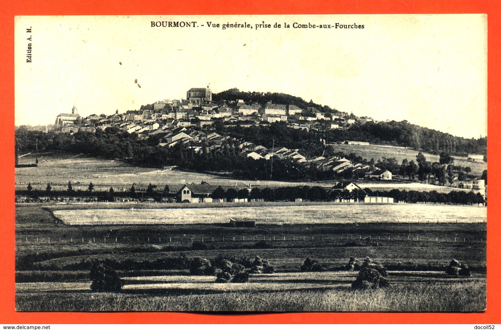 CPA 52 Bourmont " Vue Générale Prise De La Combe Aux Fourches " - Bourmont