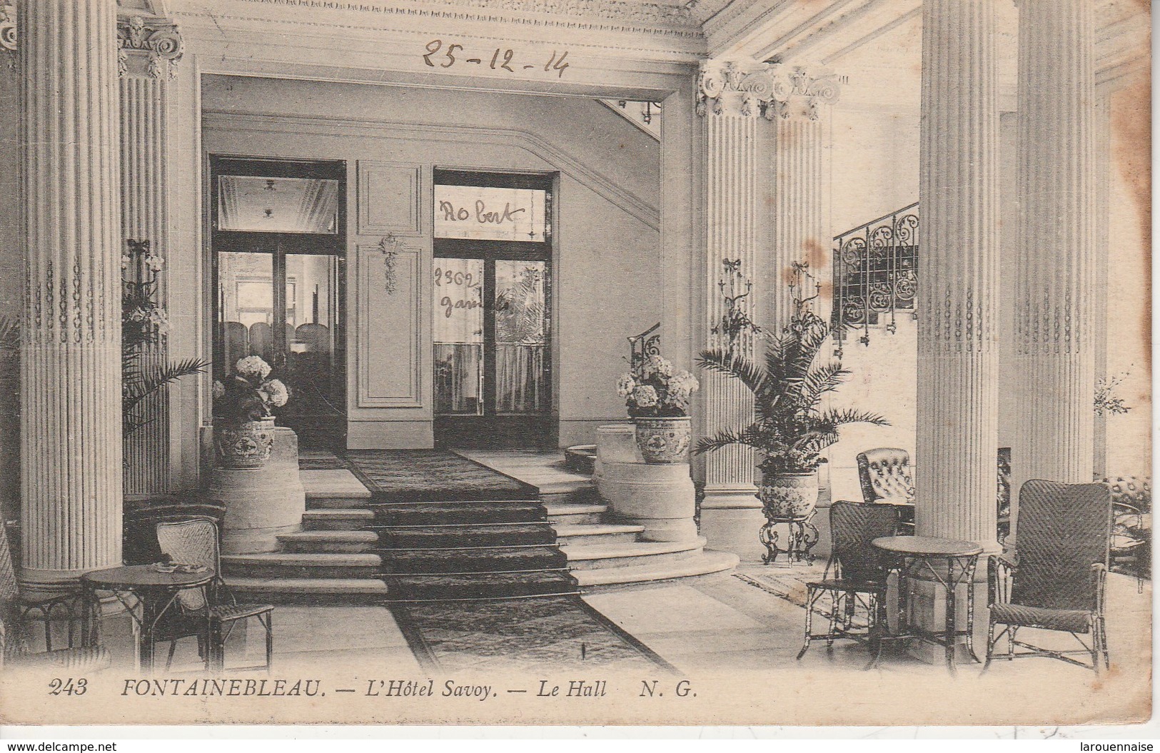 77 - FONTAINEBLEAU - L' Hôtel Savoy - Le Hall - Fontainebleau