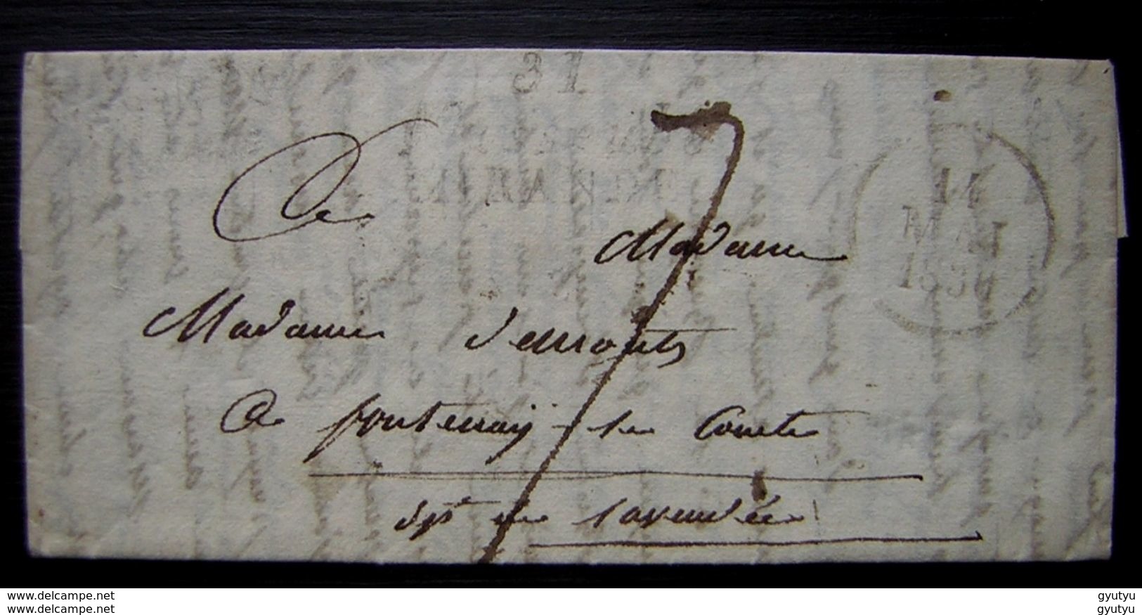 Gers: Cursive 31/ Masseube / MIRANDE + Dateur Sur LAC De 1830 (ind.24) - 1801-1848: Précurseurs XIX