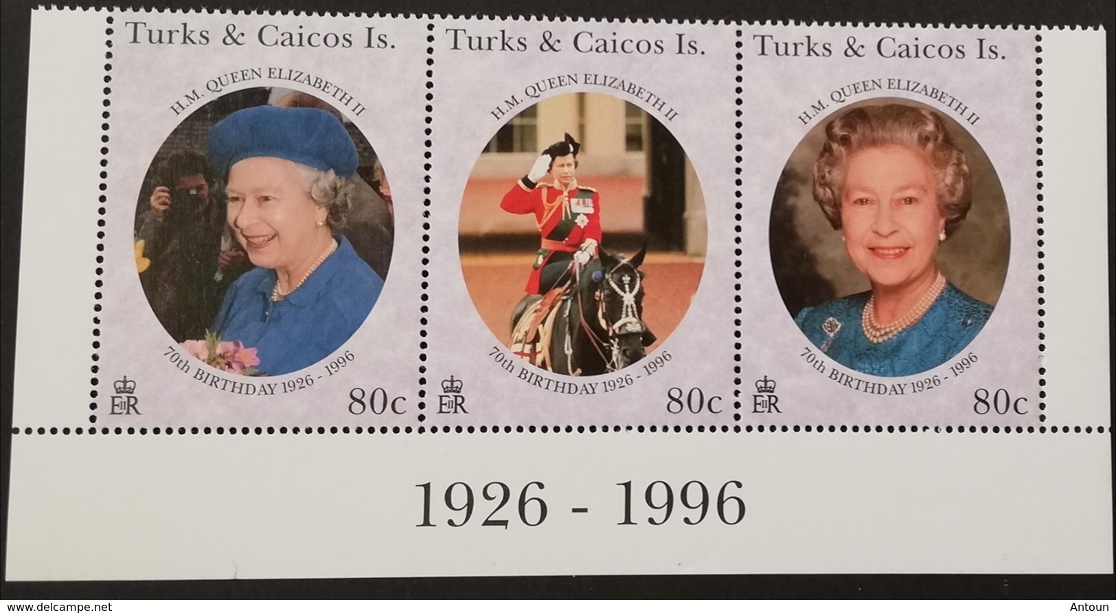 Turks & Caicos Islands Queen Elizabeth 11 70th.Birthday - West Indies