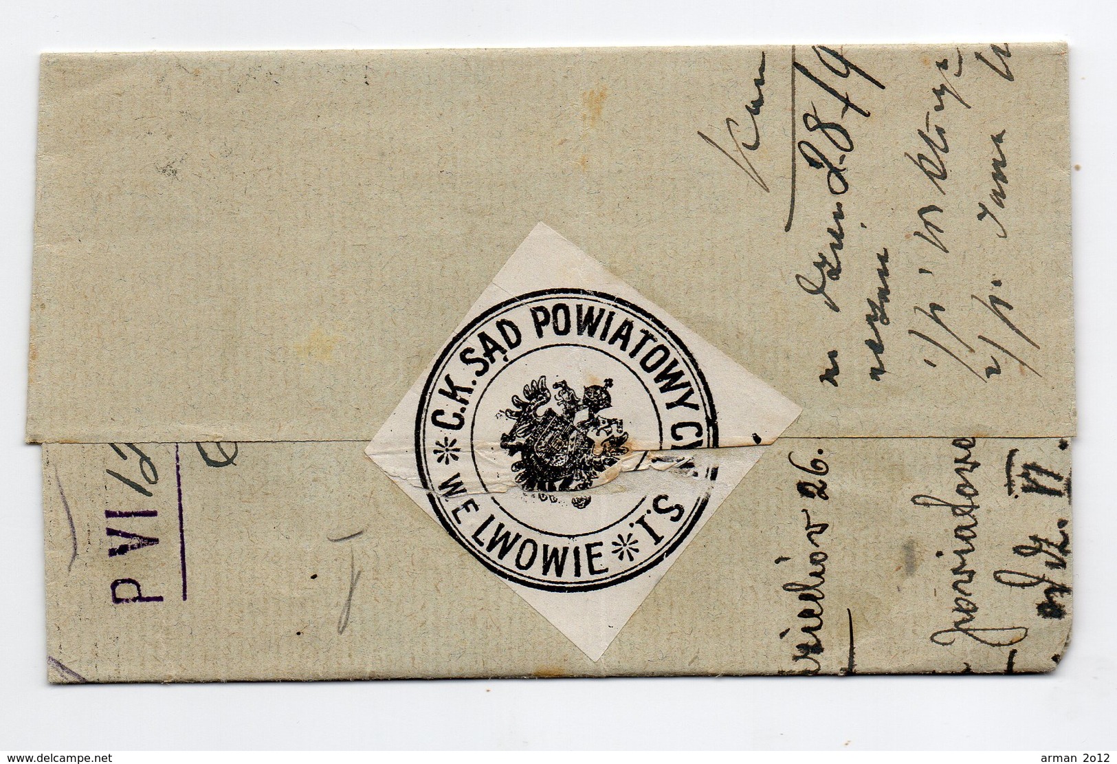 Poland Ukraine Lwow Lemberg Wafer 1909 - Covers & Documents