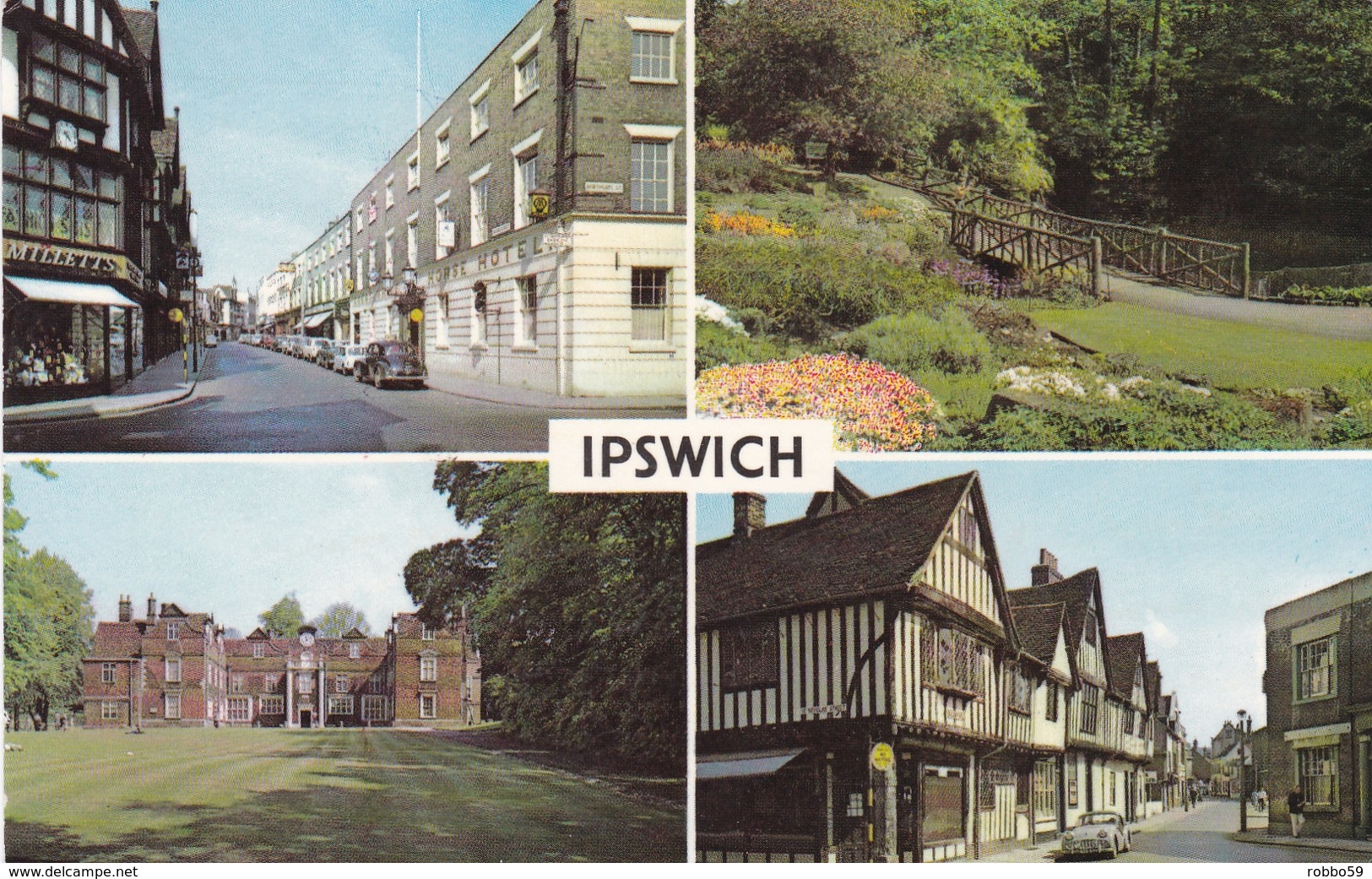 England Suffolk Ipswich Various Views Postcard Used Good Condition - Ipswich