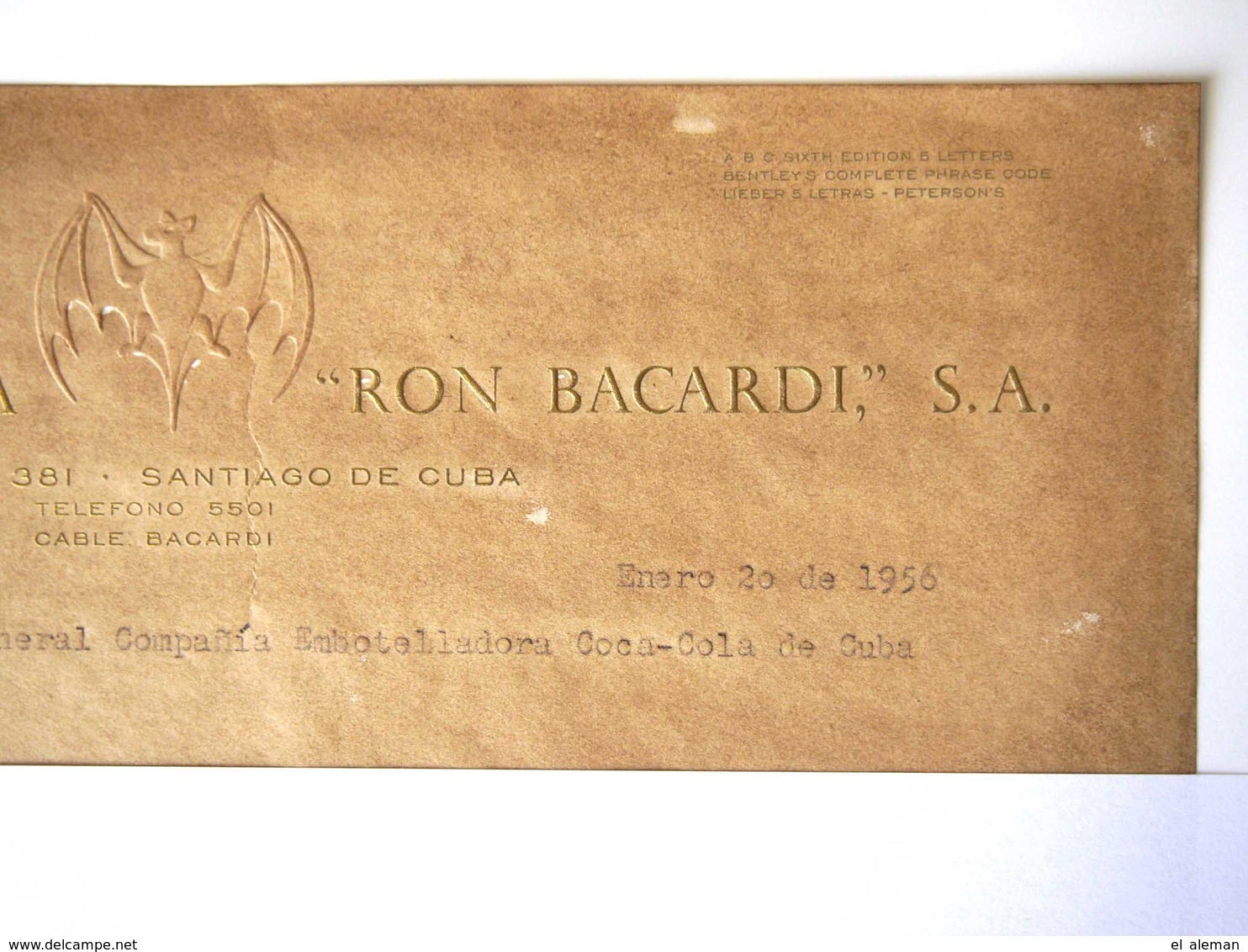 Bacardi Letter 1956,original,from Boss José Bosch(Pepín) To COCA COLA, Mr.Thomas - Historische Dokumente