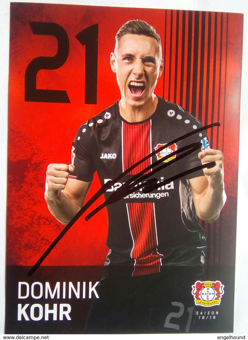 Dominik Kohr ( Bayer 04) - Autographes