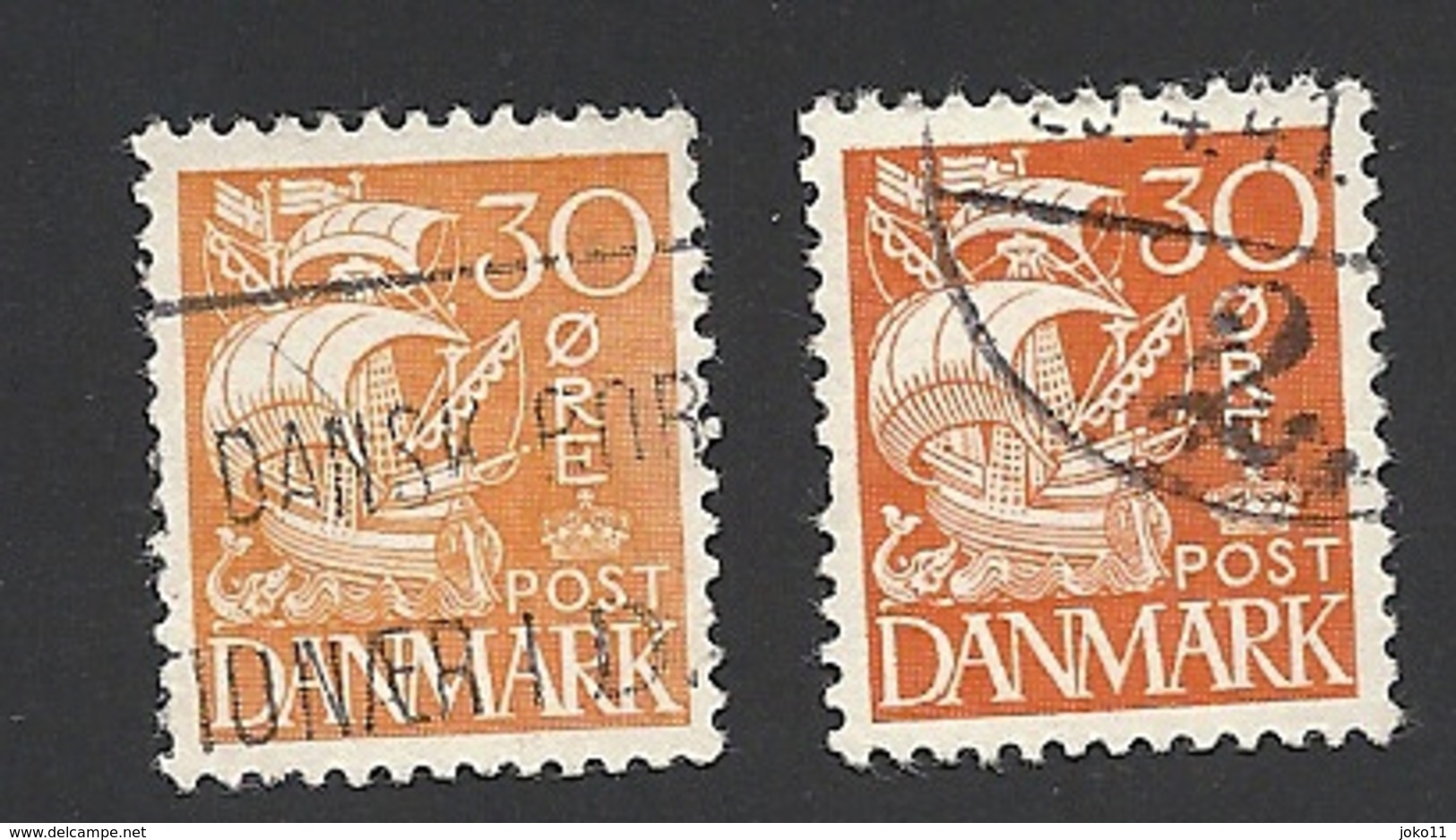 Dänemark 1933, Mi.-Nr. 205 Type I + II, Gestempelt - Used Stamps