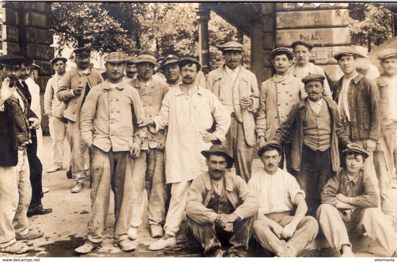 S1800 Cpa Métiers - Carte Photo Maçons Creusois - Autres & Non Classés