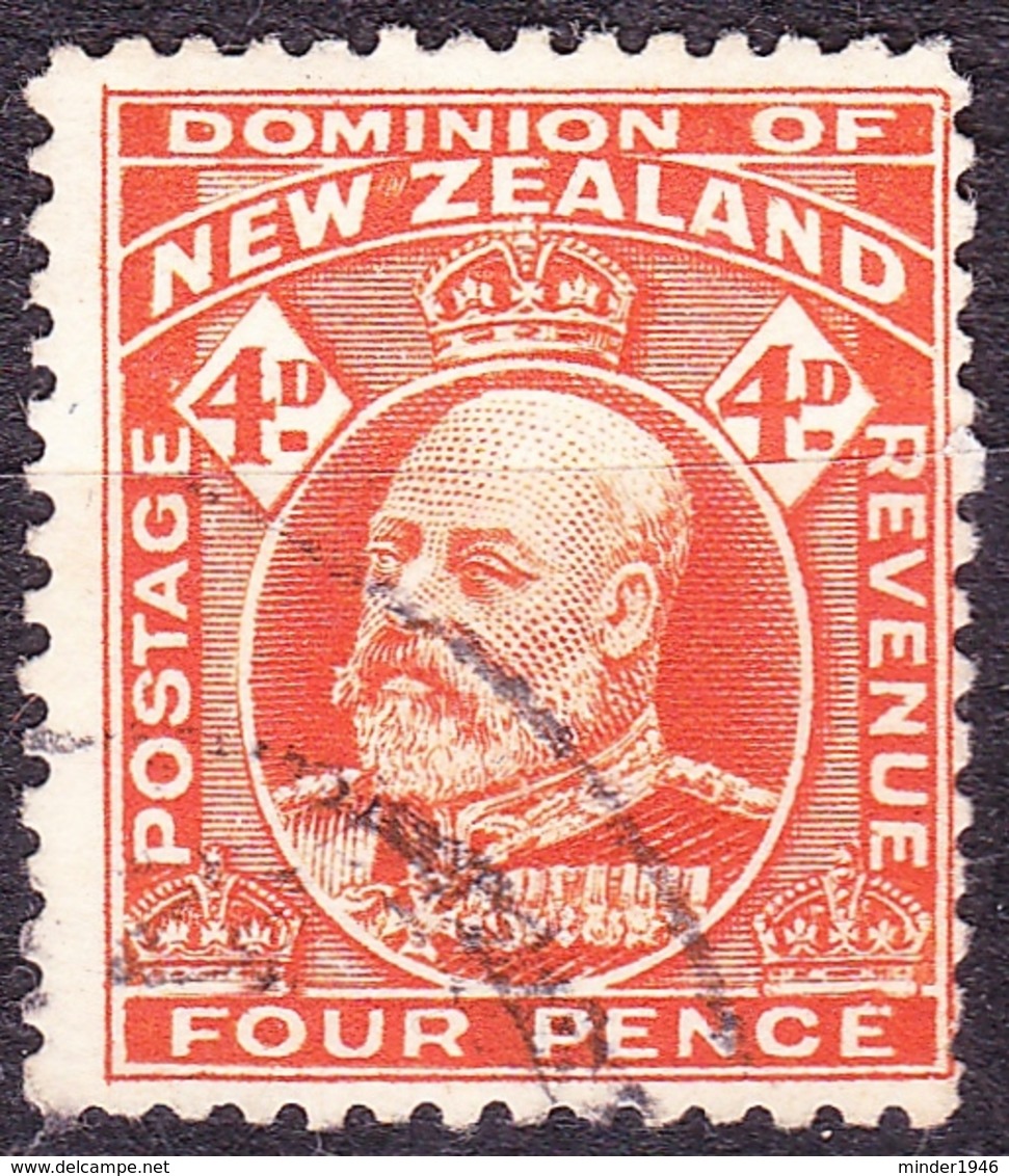 NEW ZEALAND 1910 KEVII 4d Orange SG396 Used - Used Stamps