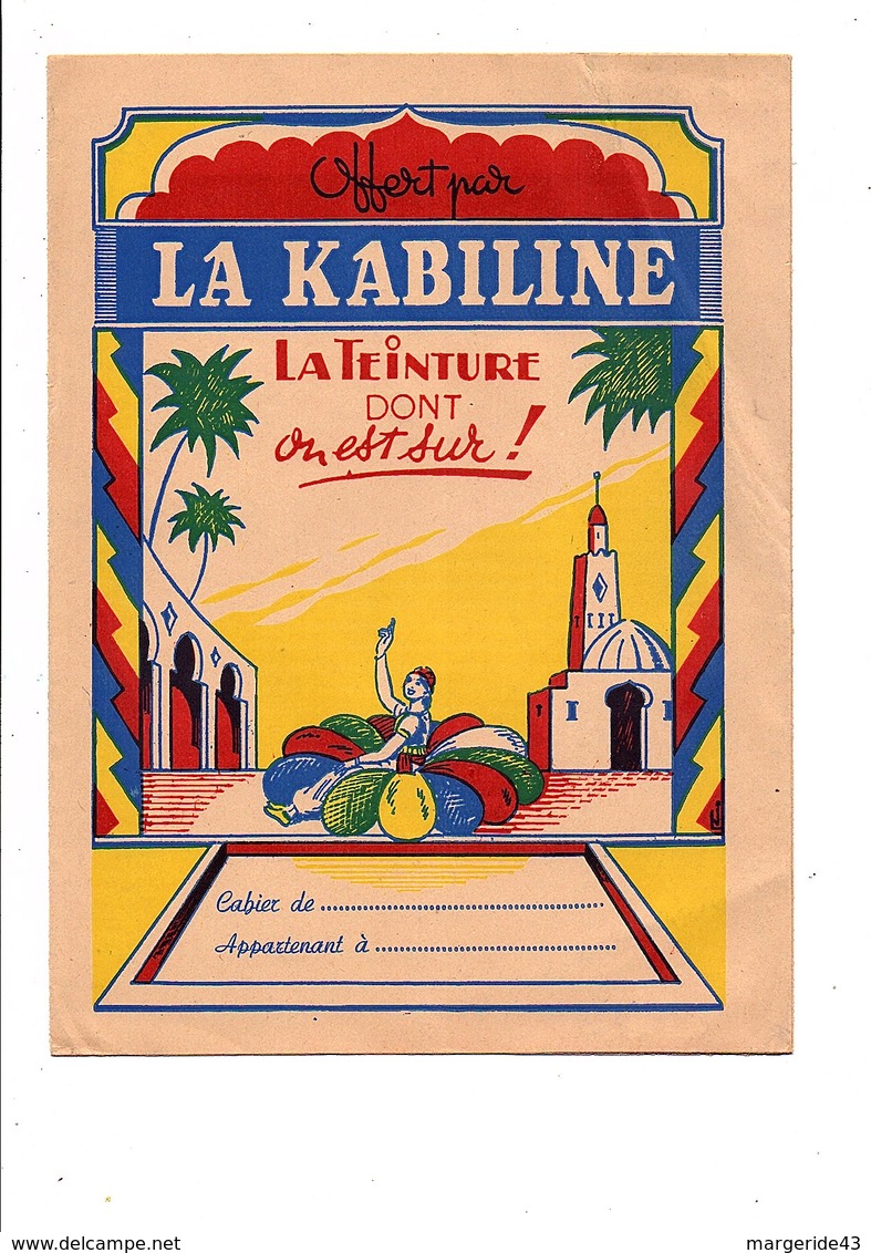 PROTEGE-CAHIER TEINTURE LA KABILINE - Protège-cahiers