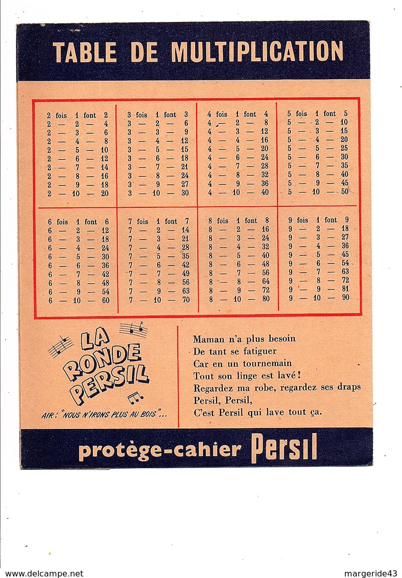 PROTEGE-CAHIER LESSIVE PERSIL - DESSIN DE JEAN BELLUS - Protège-cahiers