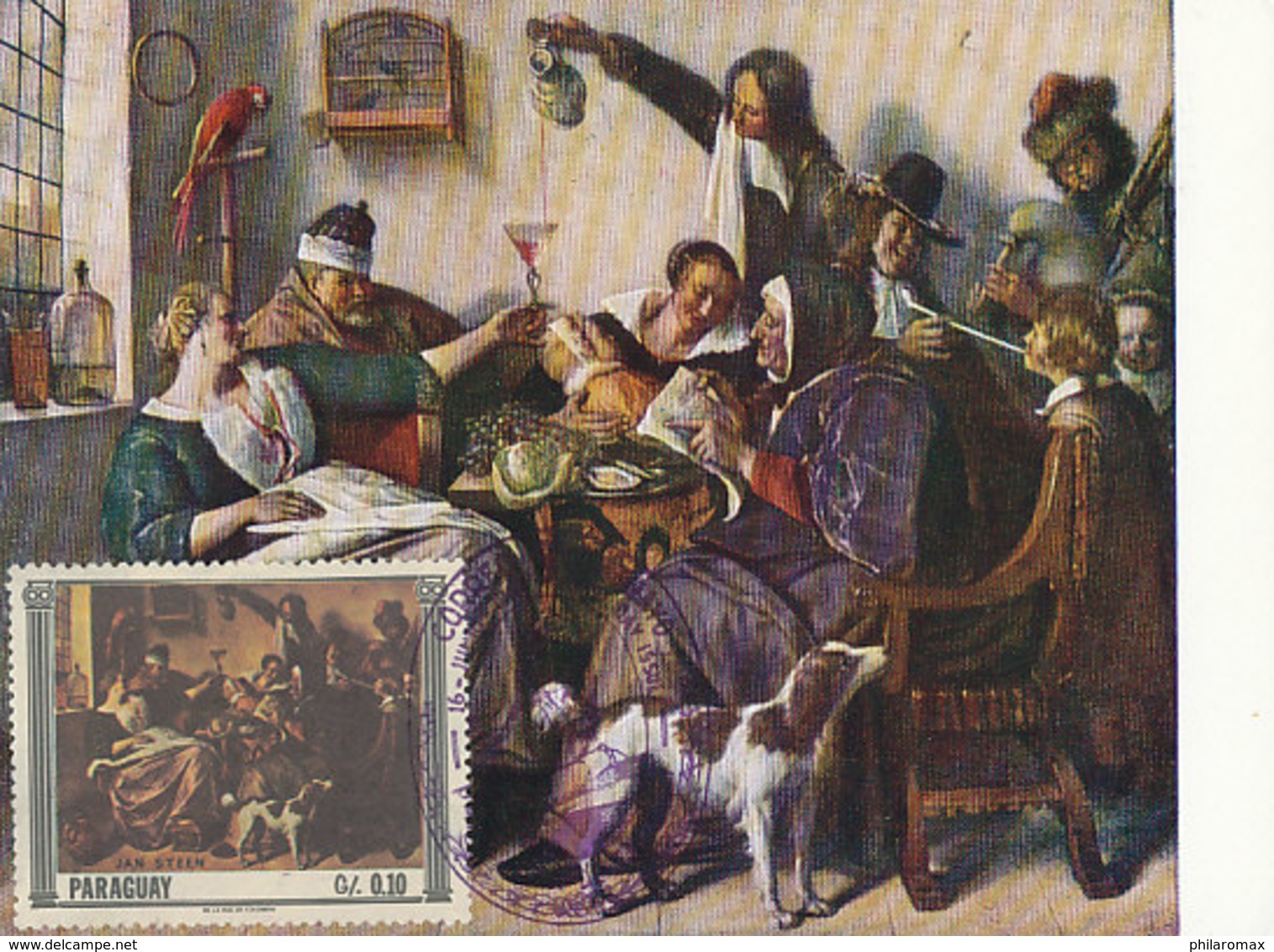 D36914 CARTE MAXIMUM CARD FD 1967 PARAGUAY - MERRY COMPANY BY JAN STEEN CP ORIGINAL - Autres & Non Classés