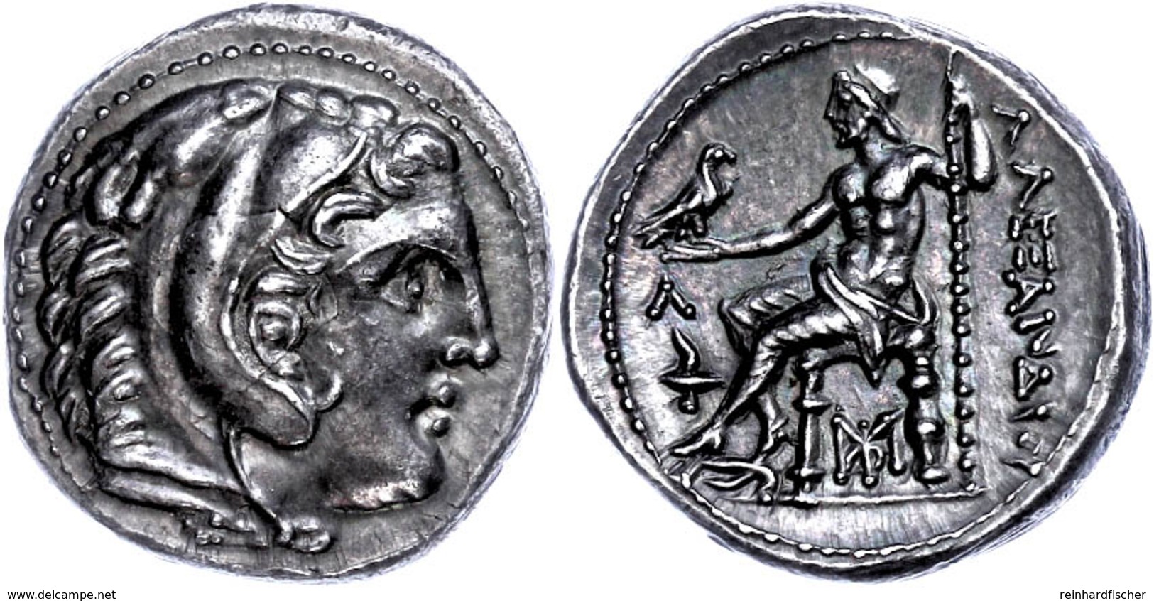 Amphipolis, Tetradrachme (17,26g), 315-294 V. Chr., Alexander III.. Av: Herakleskopf Mit Löwenfell Nach Rechts. Rev: Thr - Andere & Zonder Classificatie