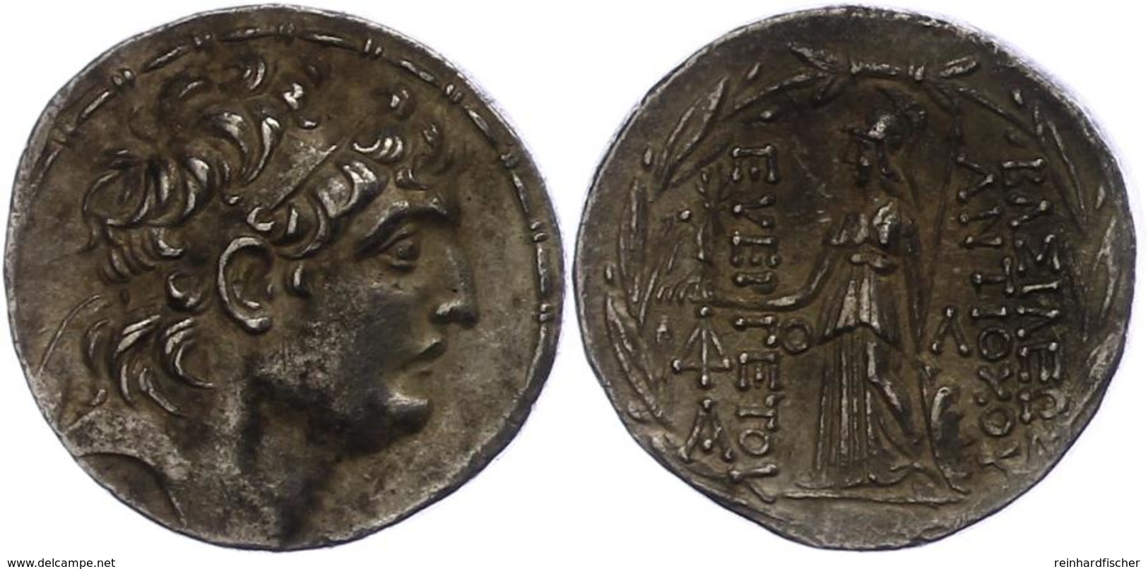 Tetradrachme (16,66g), Postum, Antiochos VII., Nach 138 V. Chr. Av: Kopf Nach Rechts. Rev: Stehende Athena Nach Links. S - Andere & Zonder Classificatie