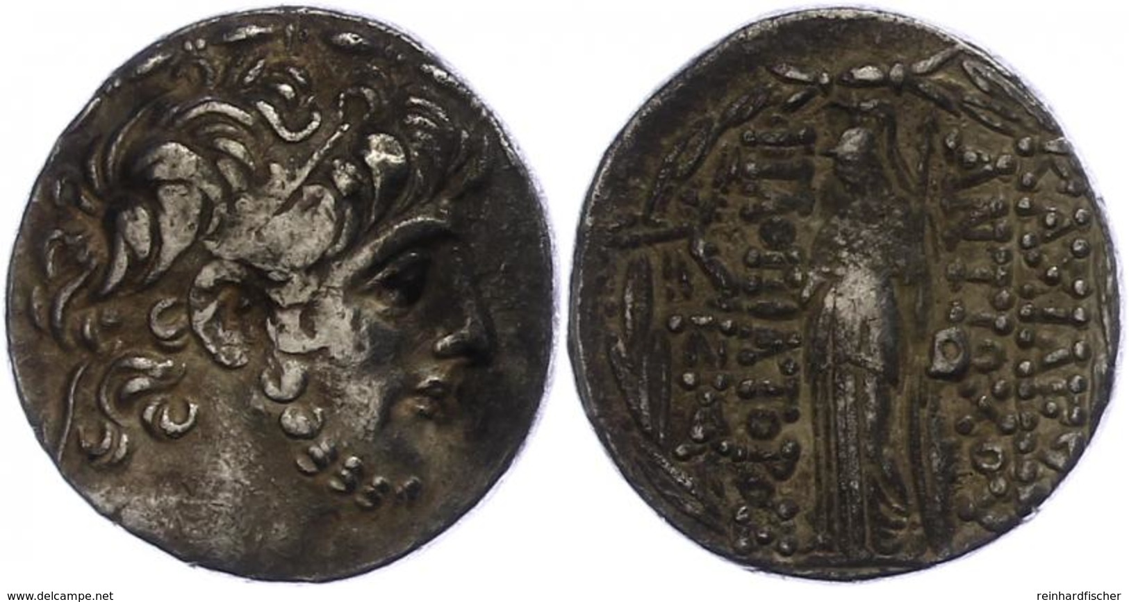 Antiochia Am Orontes, Tetradrachme (16,58g), Antiochos IX., 113-112 V. Chr., Av: Kopf Nach Rechts. Rev: Stehende Athena  - Sonstige & Ohne Zuordnung