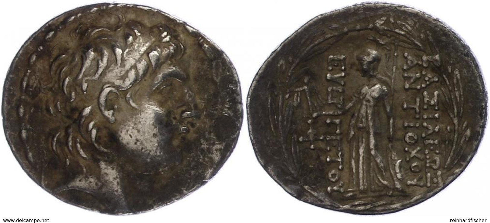 Tarsos, Tetradrachme (16,46g), Antiochos VII., 138-129 V. Chr., Av: Kopf Nach Rechts. Rev: Stehende Athena Nach Links. S - Sonstige & Ohne Zuordnung