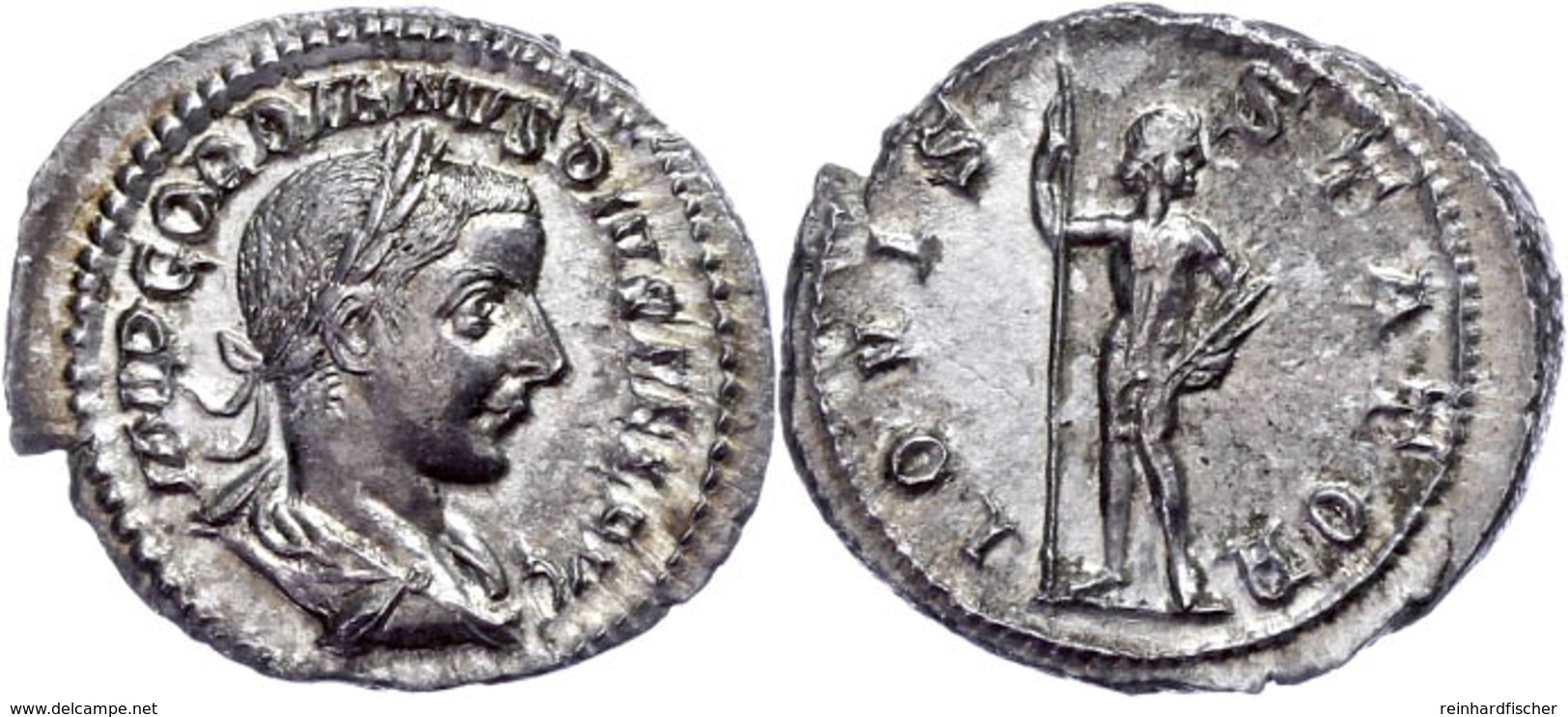 Gordianus III., 238-244, Antoninian (3,32g). Av: Büste Nach Rechts, Darum Umschrift. Rev: Stehender Jupiter Nach Rechts, - Altri & Non Classificati