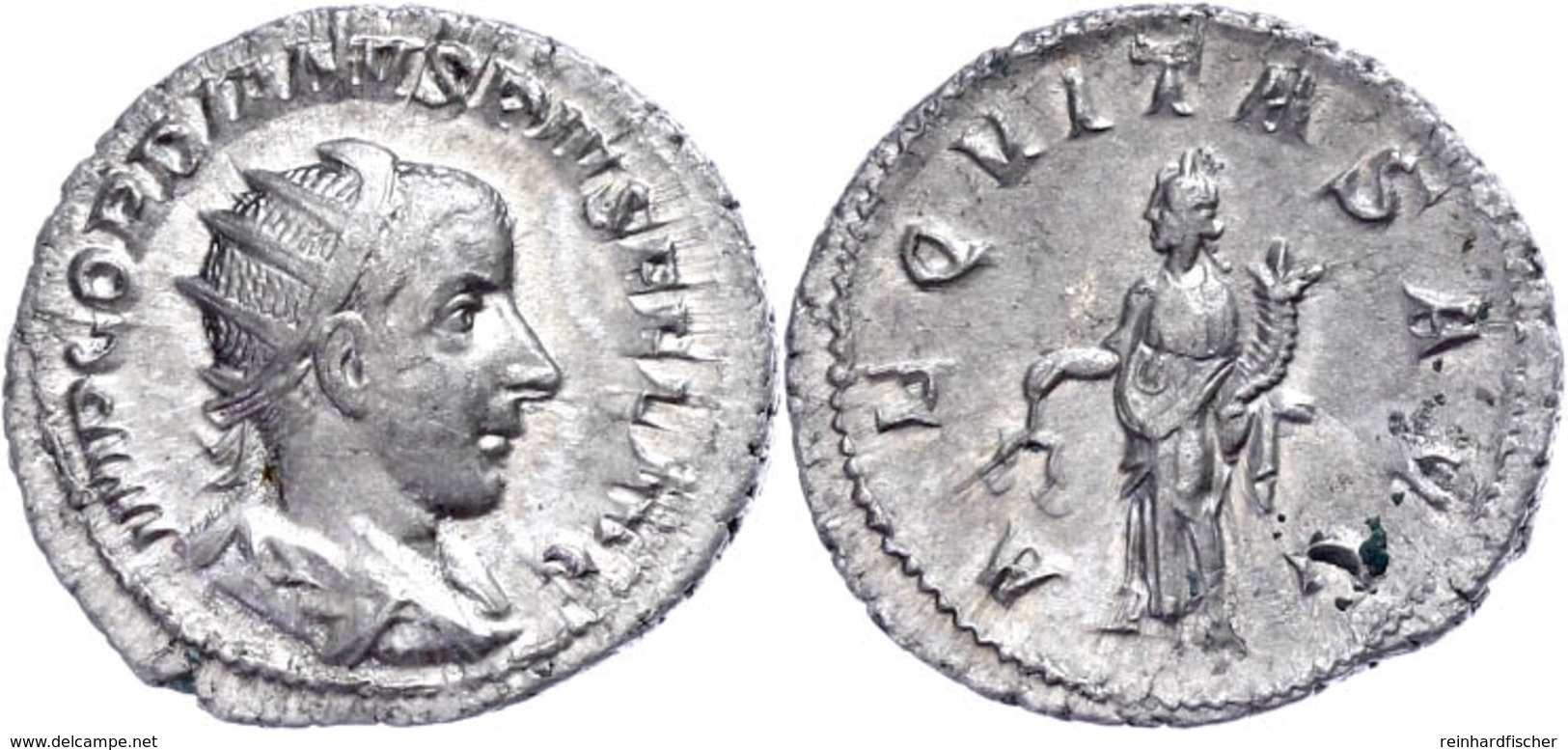 Gordianus III., 238-244, Antoninian (3,44g). Av: Büste Nach Rechts, Darum Umschrift. Rev: Stehende Aequitas Nach Links,  - Altri & Non Classificati