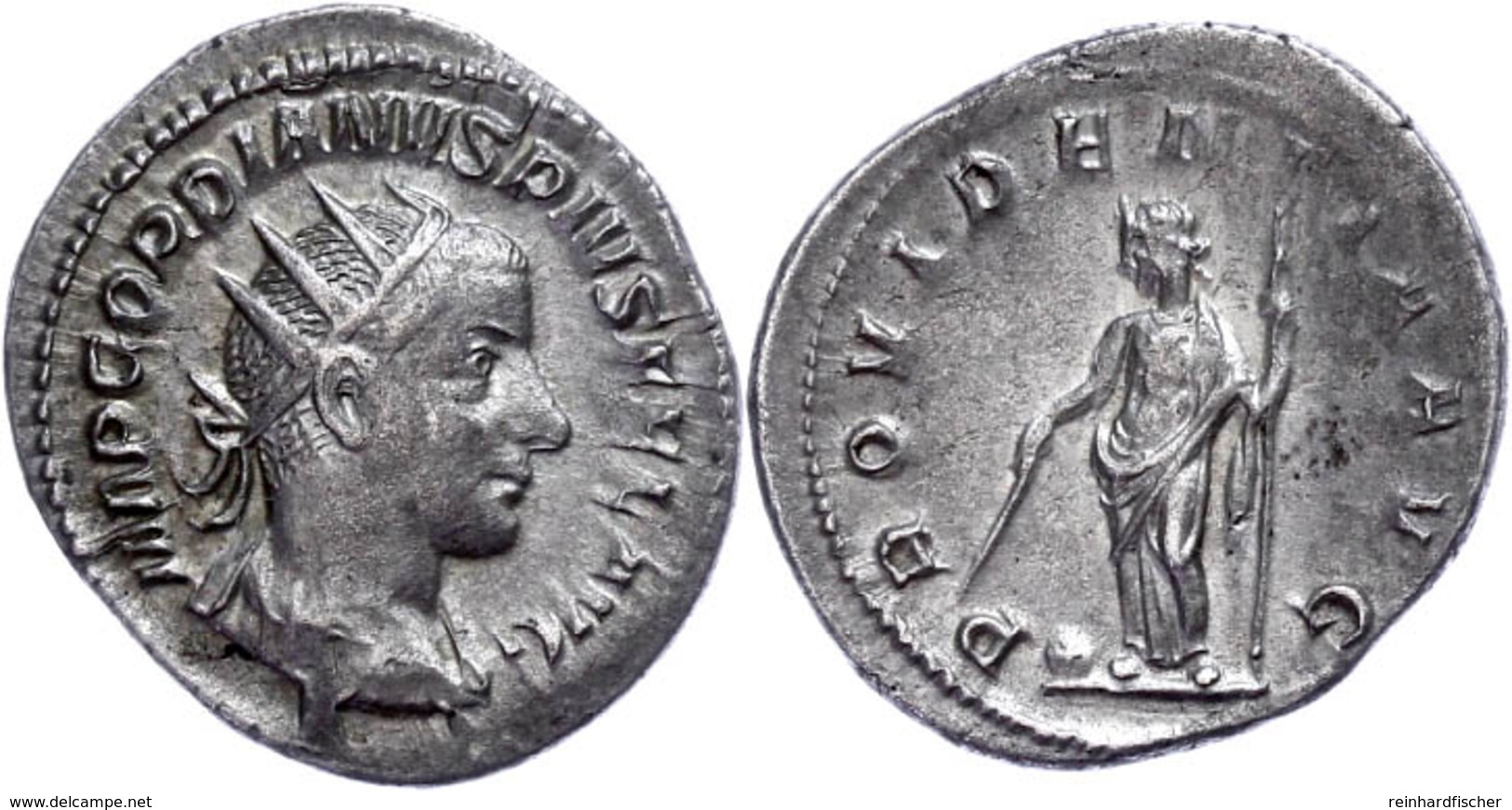 Gordianus III., 238-244, Antoninian (3,99g). Av: Büste Nach Rechts, Darum Umschrift. Rev: Stehende Providentia Mit Scept - Andere & Zonder Classificatie