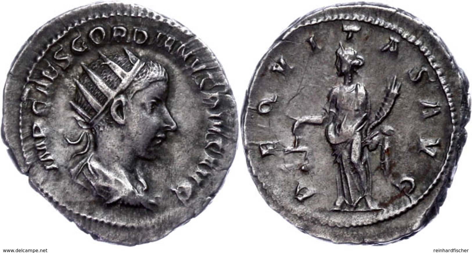 Gordianus III., 238-244, Antoninian (4,10g). Av: Büste Nach Rechts, Darum Umschrift. Rev: Stehende Aequitas Mit Waagscha - Altri & Non Classificati