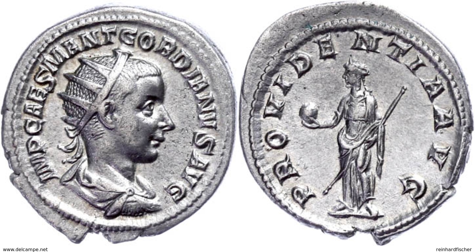 Gordianus III., 238-244, Antoninian (4,56g). Av: Büste Nach Rechts, Darum Umschrift. Rev: Stehende Providentia Mit Scept - Sonstige & Ohne Zuordnung