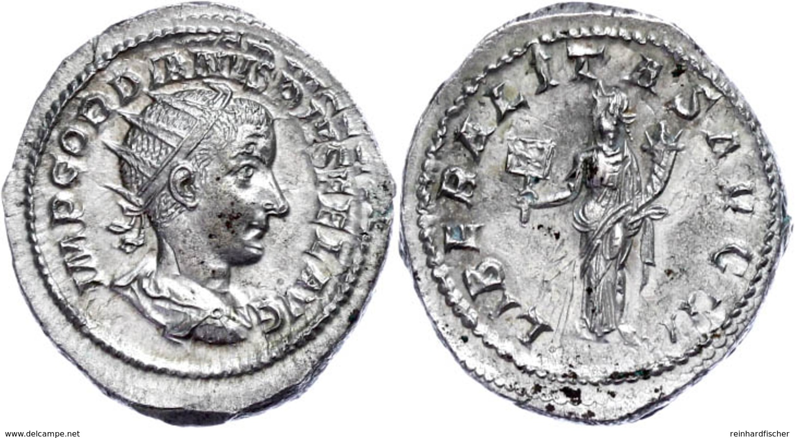 Gordianus III., 238-244, Antoninian (5,07g). Av: Büste Nach Rechts, Darum Umschrift. Rev: Stehende Liberalitas Mit Abacu - Sonstige & Ohne Zuordnung