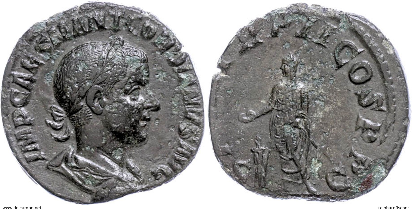 Gordianus III., 239, Sesterz (12,35g), Rom. Av: Büste Nach Rechts, Darum "IMP CAES M ANT GORDI ANVS AVG". Rev: Verschlei - Sonstige & Ohne Zuordnung