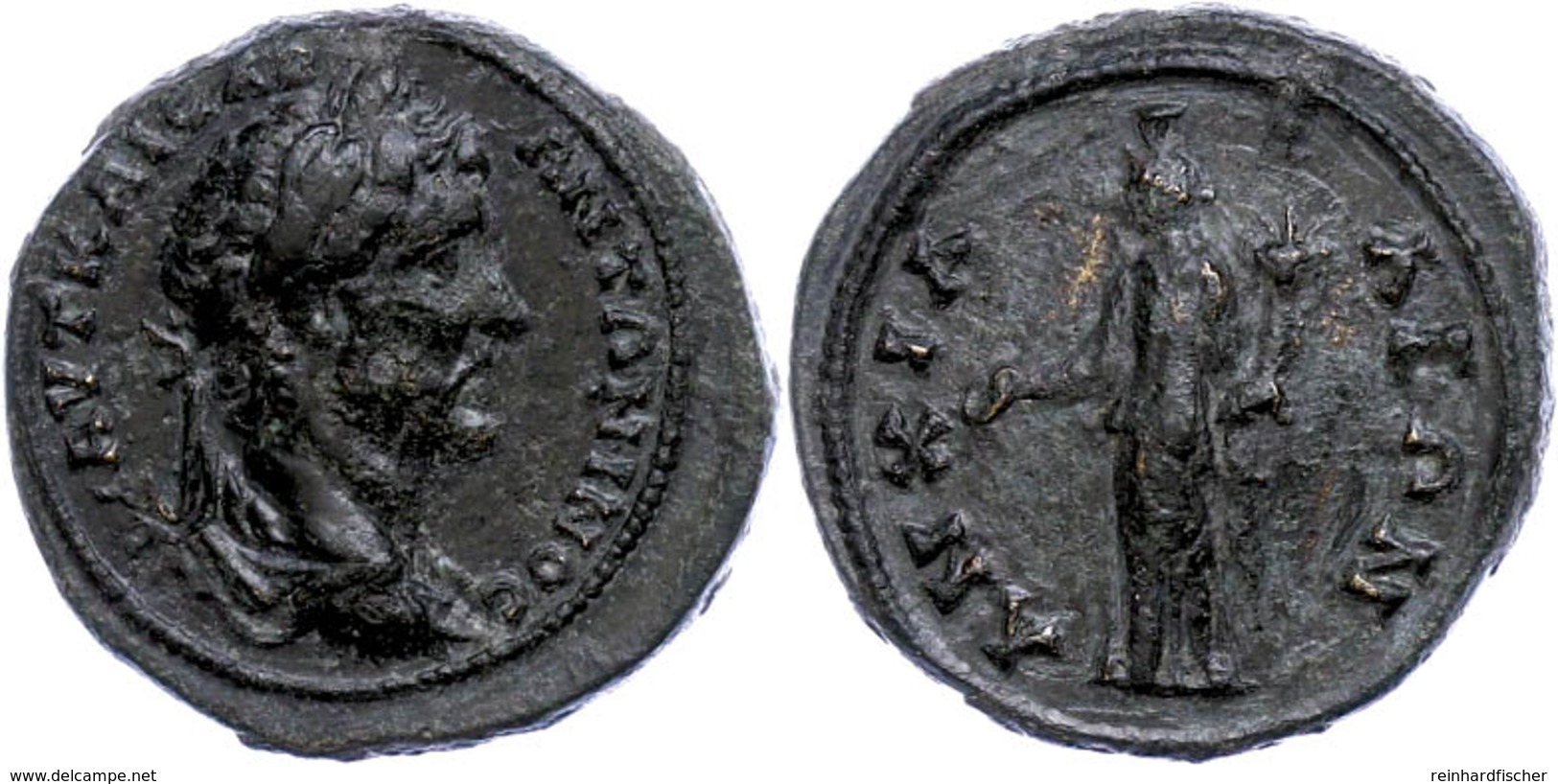 Thrakien, Anchialos, Æ (8,66g), Antoninus Pius, 138-161. Av: Büste Nach Rechts, Darum Umschrift. Rev: Stehende Homonoia  - Röm. Provinz