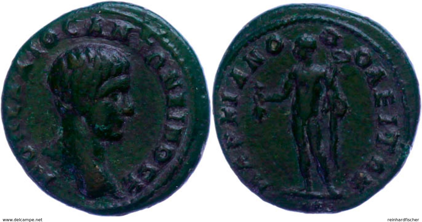 Moesien, Markianopolis, Æ-Diassarion (4,12g), 217-218, Diadumenianus. Av: Kopf Nach Rechts, Darum Umschrift. Rev: Nackte - Provincia