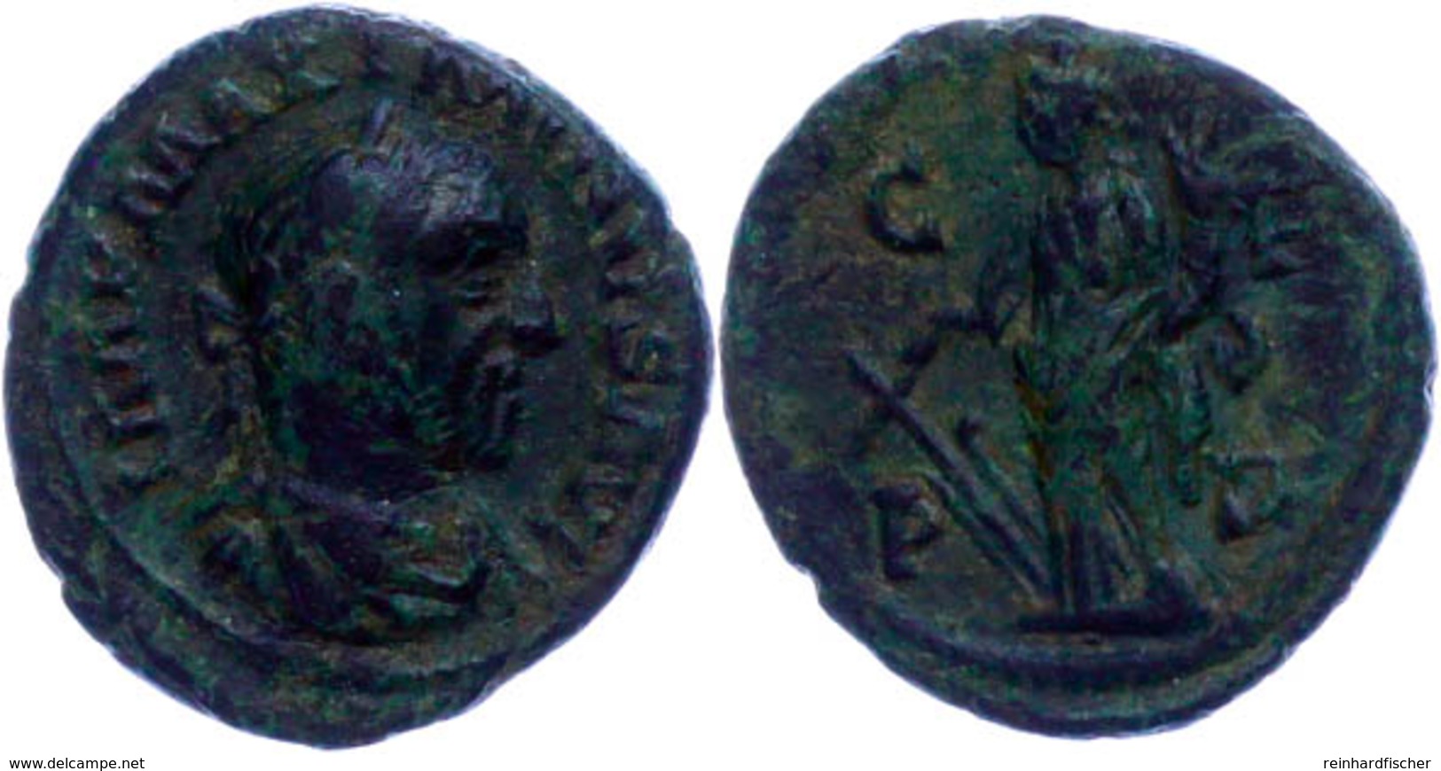 Thrakien, Deultum, Æ-Semis (3,61g), 235-238, Maximinus I. Thrax. Av: Büste Nach Rechts, Darum Umschrift. Rev: Stehende T - Röm. Provinz