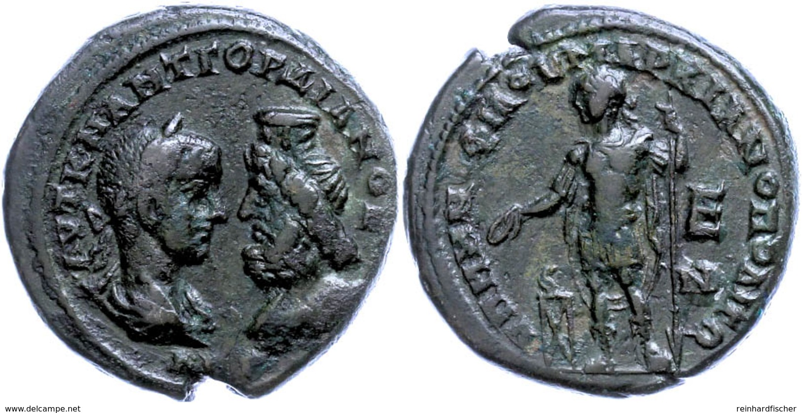 Moesia Inferior, Markianoopolis, Æ (13,51g), Gordianus III., 238-244. Av: Die Büsten Des Kaisers Und Des Sarapis Einande - Röm. Provinz