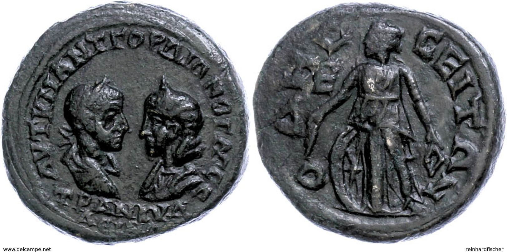 Moesia Inferior, Odessos, Æ (15,36g), Gordianus III., 238-244. Av: Die Büste Des Kaisers Und Tranquillinas Einander Gege - Röm. Provinz