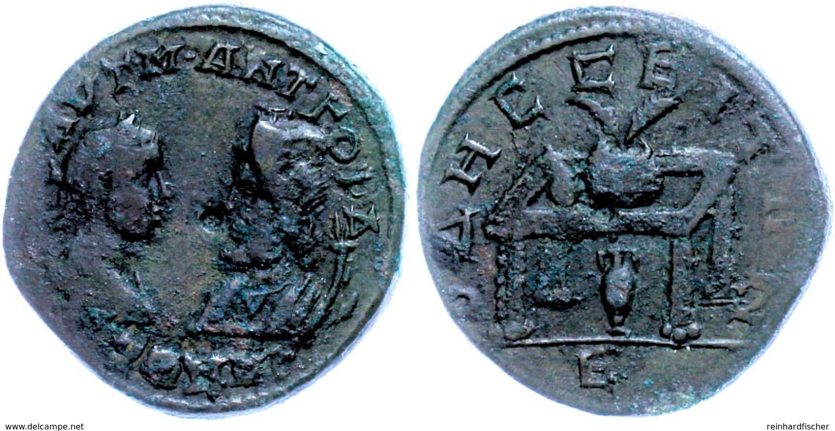 Moesien, Odessos, Æ-Pentassarion (12,00g), 238-244, Gordianus III. Av: Die Büsten Des Kaisers Und Des Sarapis Einander G - Röm. Provinz