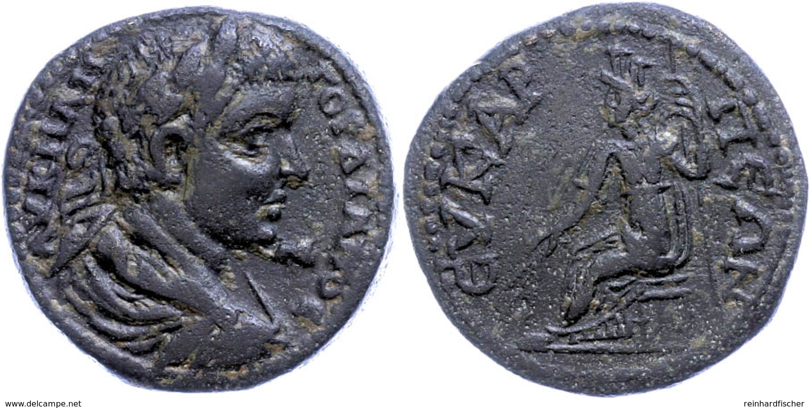 Phrygien, Eukarpeia, Æ (13,59g), Gordianus III., 238-244. Av: Büste Nach Rechts, Darum Umschrift. Rev: Sitzende Tyche Mi - Röm. Provinz