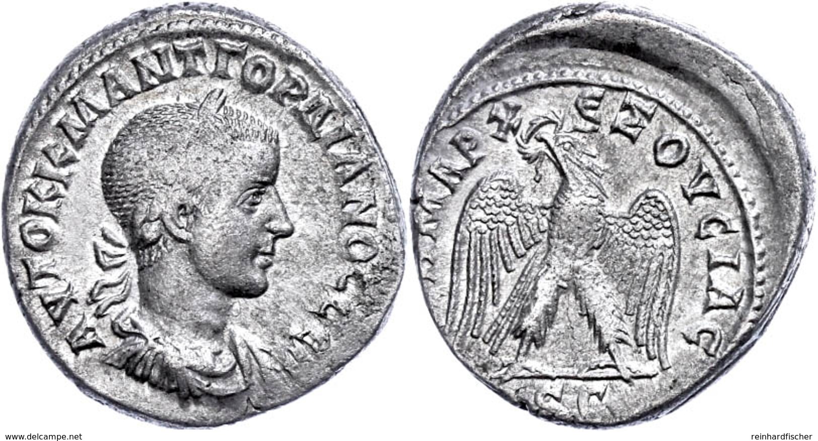 Syrien, Antiochia, Tetradrachme (10,40g), 238-244, Gordianus III. Av: Büste Nach Rechts, Darum Umschrift. Stehender Adle - Röm. Provinz