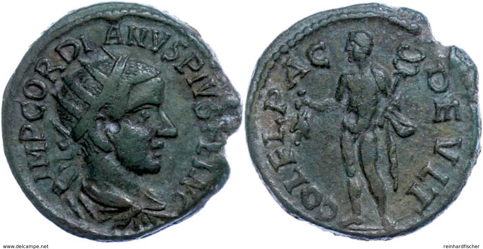 Thrakien, Deultum, Æ (6,13g) Gordianus III., 238-244. Av: Büste Nach Rechts, Darum Umschrift. Rev: Stehender Merkur Mit  - Röm. Provinz