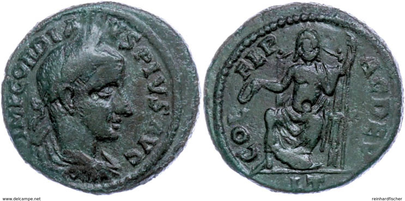 Thrakien, Deultum, Æ (6,66g), Gordianus III., 238-244. Av: Büste Nach Rechts, Darum Umschrift. Rev: Thronender Zeus Von  - Röm. Provinz