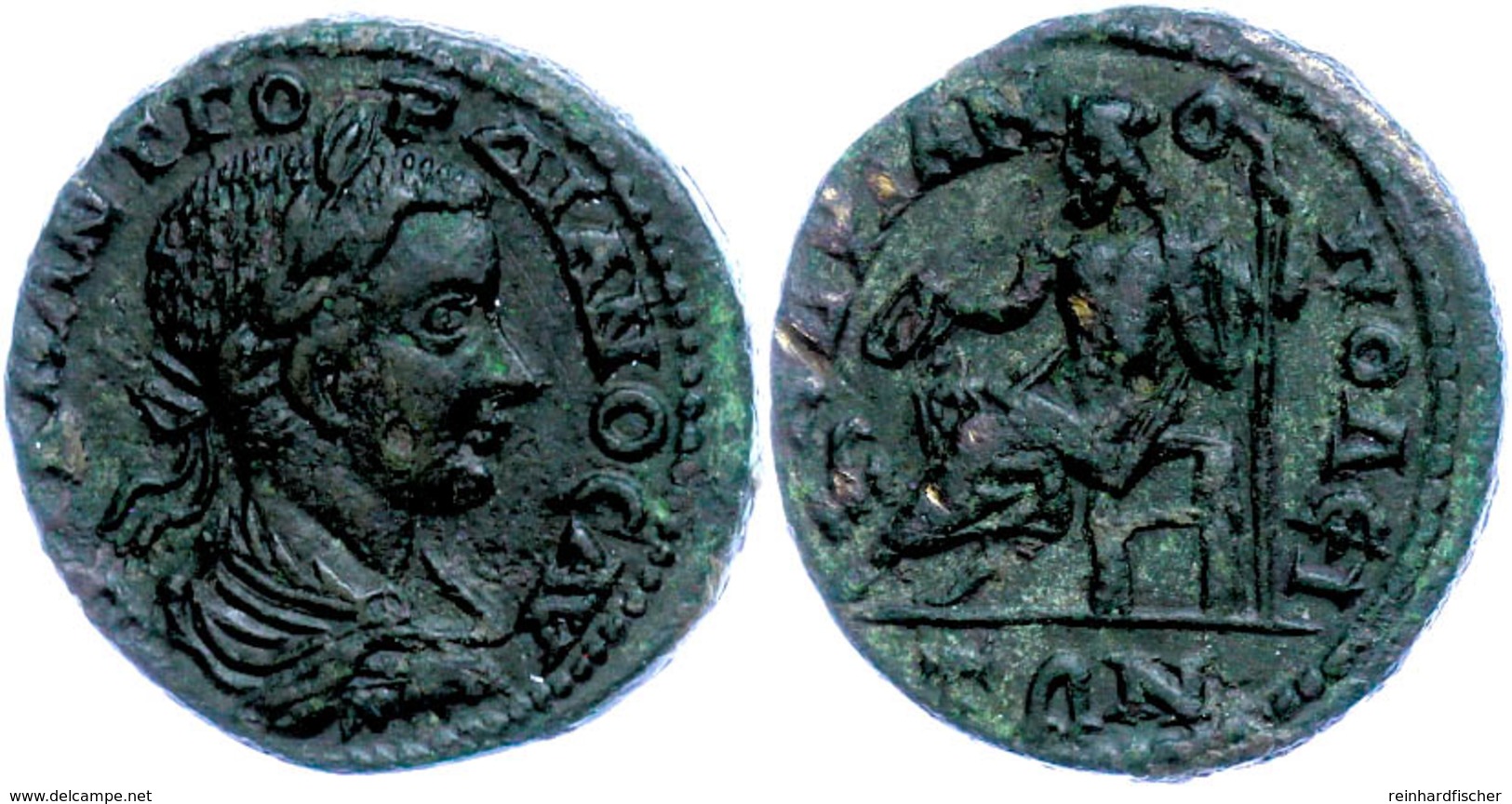 Thrakien, Hadrianopolis, Æ-Tetrassarion (9,60g), 238-244, Gordianus III. Av: Büste Nach Rechts, Darum Umschrift. Rev: Th - Röm. Provinz