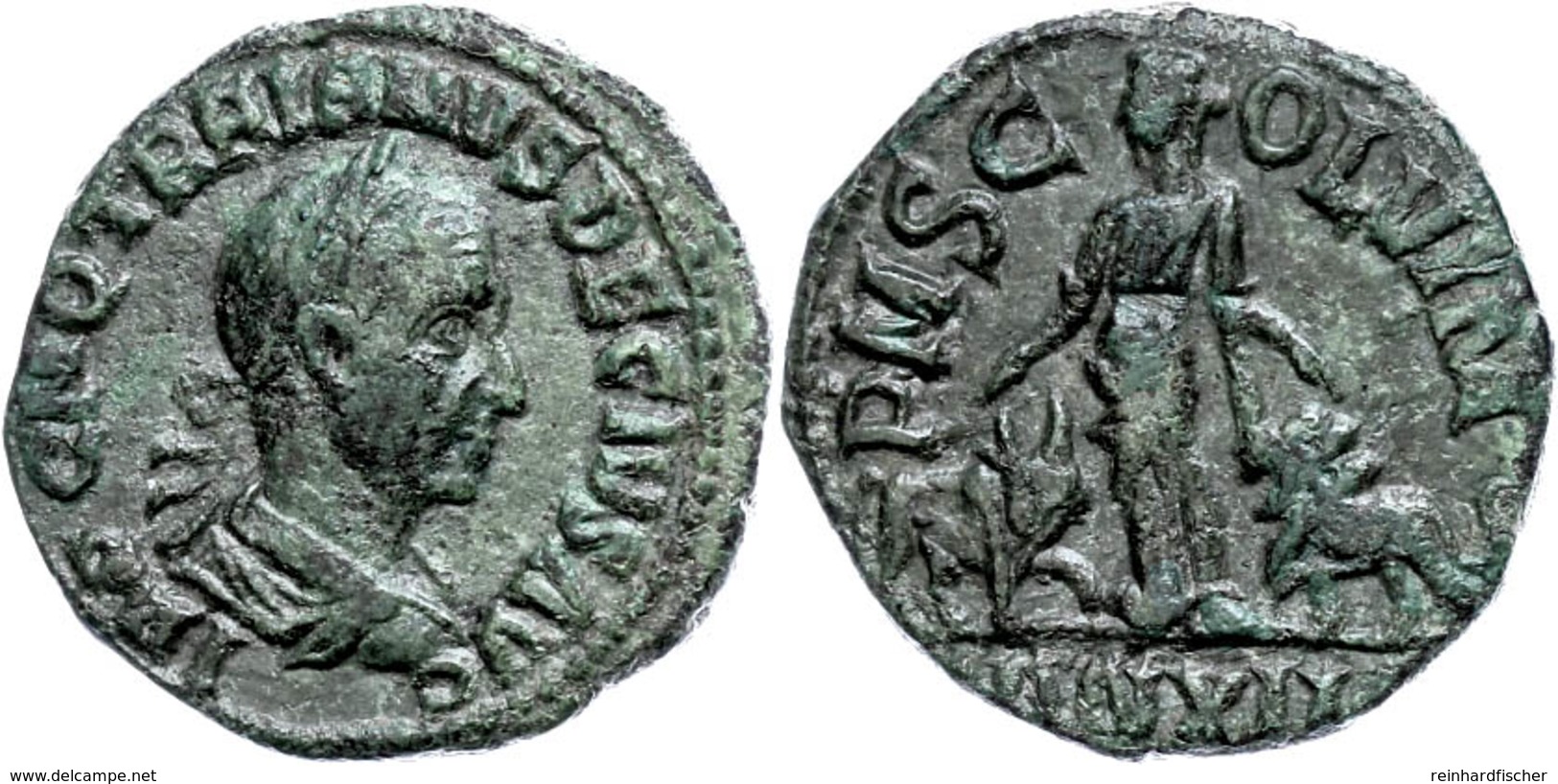 Moesia Superior, Viminacium, Æ (12,04g), Trajanus Decius, 249-251. Av: Büste Nach Rechts, Darum "IMP C M Q TRAJANVS DECI - Röm. Provinz