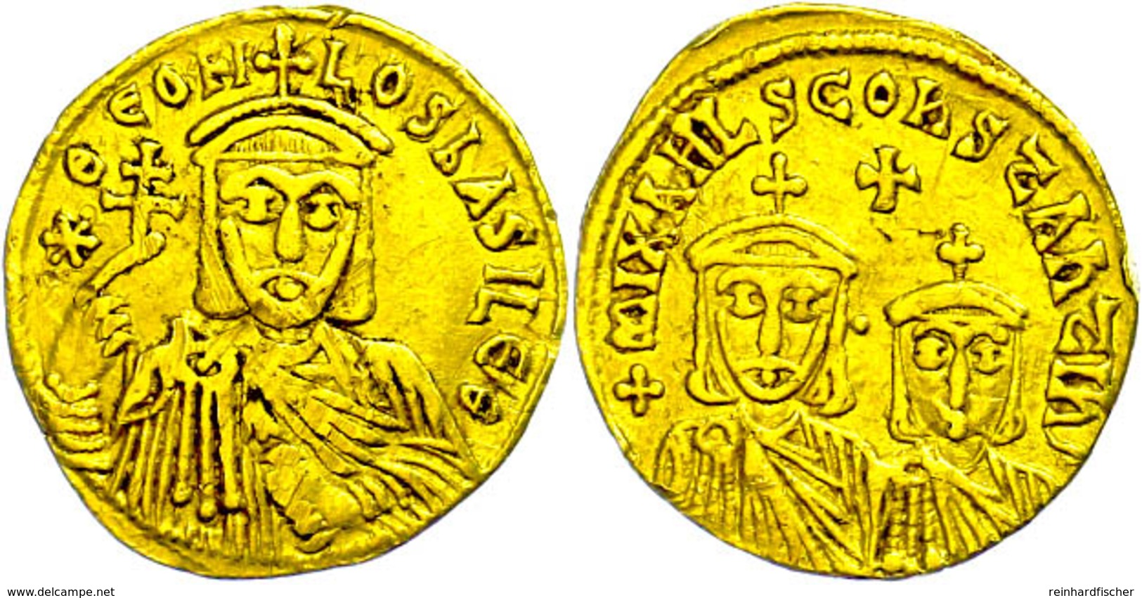 Theophilus, 829-842, Solidus (4,40g), Konstantinopel. Av: Büste Des Kaisers Von Vorn, Darum Umschrift. Rev: Die Büsten M - Byzantines