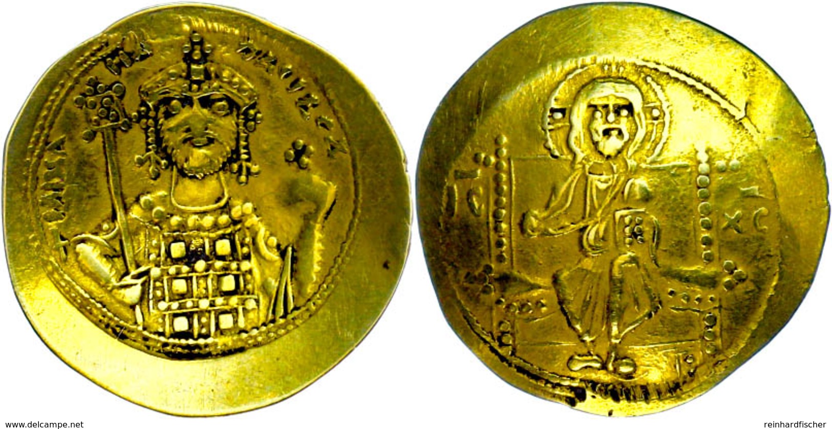 Constantinus IX., 1042-1055, Histamenon Nomisma (4,10g), Konstantinopel. Av: Thronender Christus Von Vorn, Darum Umschri - Byzantinische Münzen