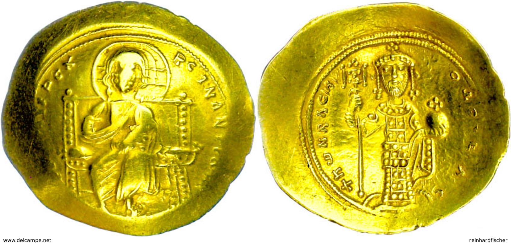 Constantin X., Ducas, 1059-1067, Gold Histamenon Nomisma (Scyphat, 4,40g), Konstantinopel. Av: Thronender Christus Von V - Byzantinische Münzen