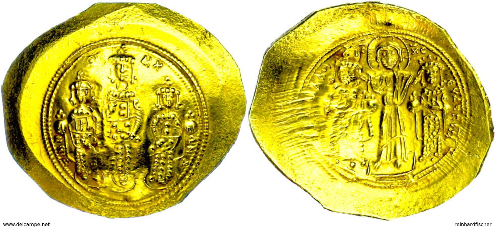 Romanus IV. Diogenes, 1068-1071, Gold Histamenon Nomisma (4,35g), Konstantinopel. Av: Christus, Romanus Und Eudocia Steh - Byzantinische Münzen