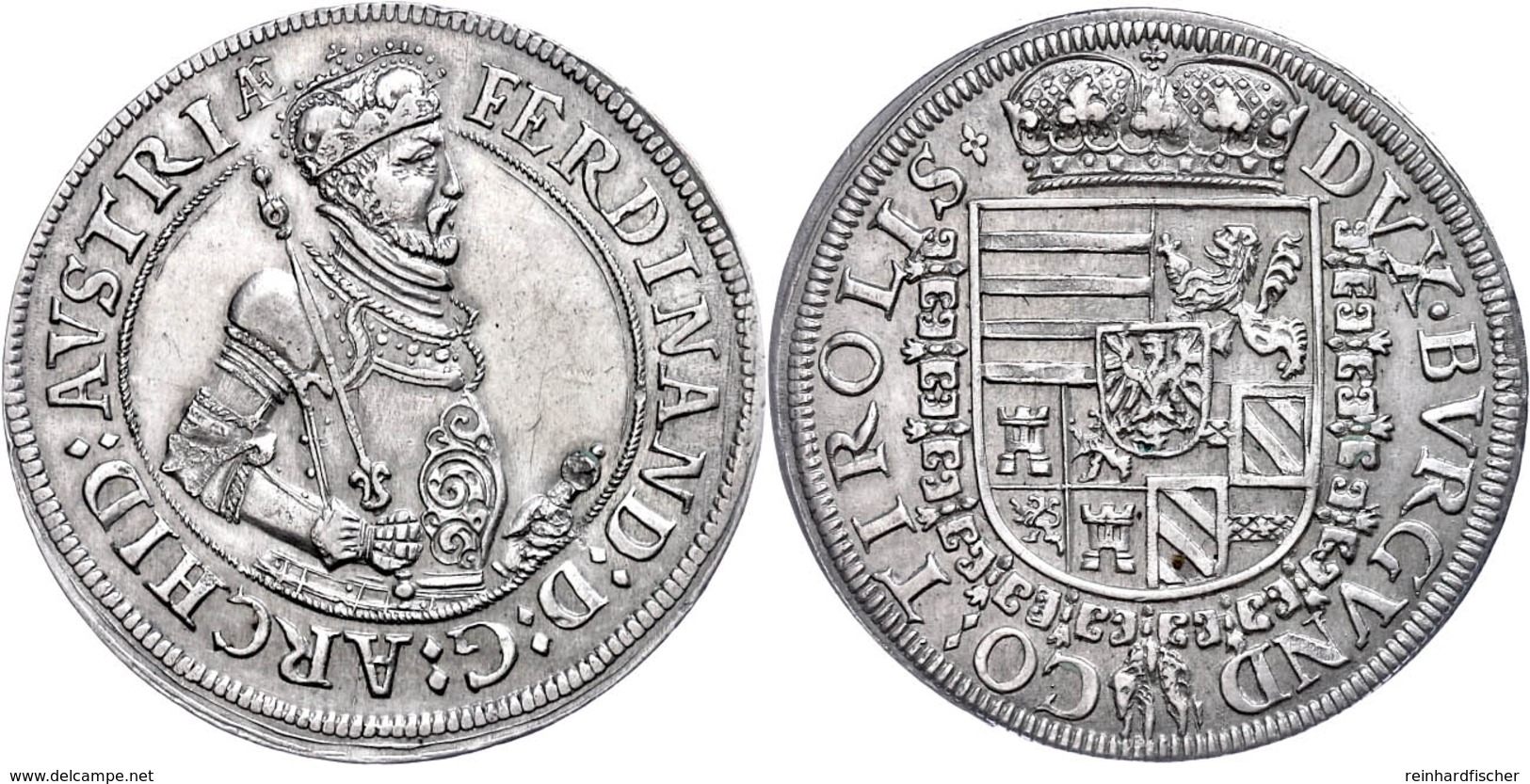 Taler, O.J. (1564-1595), Ferdinand II., Hall, Ss-vz  Ss-vz - Oesterreich